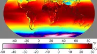 Suhu global permukaan daratan dan lautan sepanjang Januari sampai Oktober tahun ini 0,68 derajat Celcius di atas rata-rata suhu selama Abad 