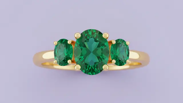 Model Cincin Emas Batu Emerald Tren 2026 untuk Perhiasan. Gemini