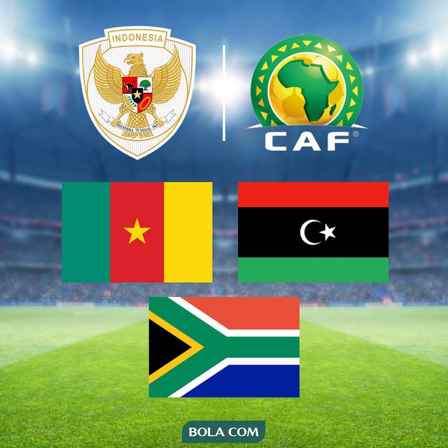 Ilustrasi - Logo Garuda dan Logo CAF