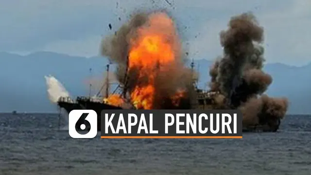 Kapal pencuri ikan di perairan laut. Indonesia tak lagi ditenggelamkan. Penenggelaman kapal muncul saat era Menteri KKP Susi Pudjiastuti.