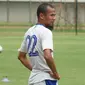 Kapten Persib Bandung Supardi Nasir mengaku rekan-rekannya semakin bersemangat kembali menjalani sesi latihan pasca libur. (Liputan6.com/Huyogo Simbolon)