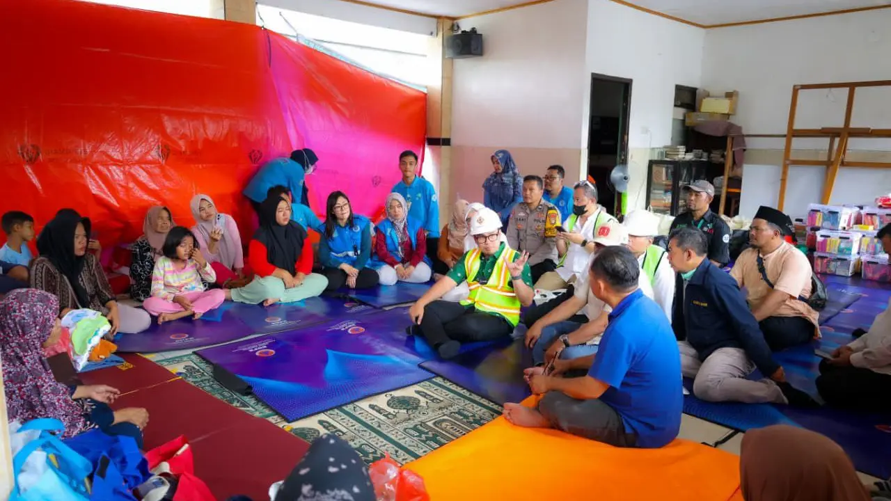 Korban ledakan di Tangsel mengungsi