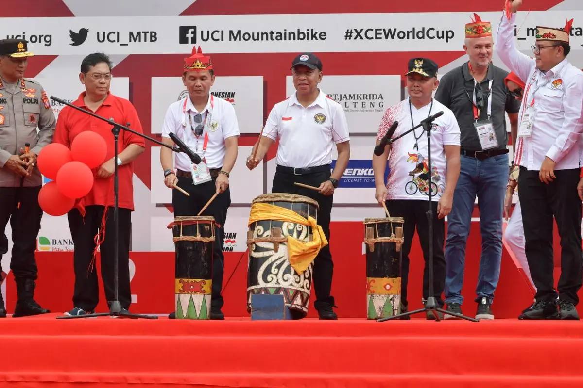 Menpora menghadiri kejuaraan dunia balap sepeda UCI MTB Eliminator World Cup 2022 seri ke-8 di Palangka Raya
