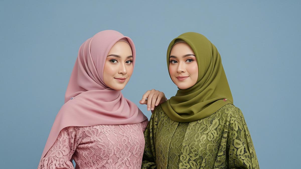 11 Gamis Brokat Lengan Balon Terbaru Tren 2025, Model Modern dan Elegan