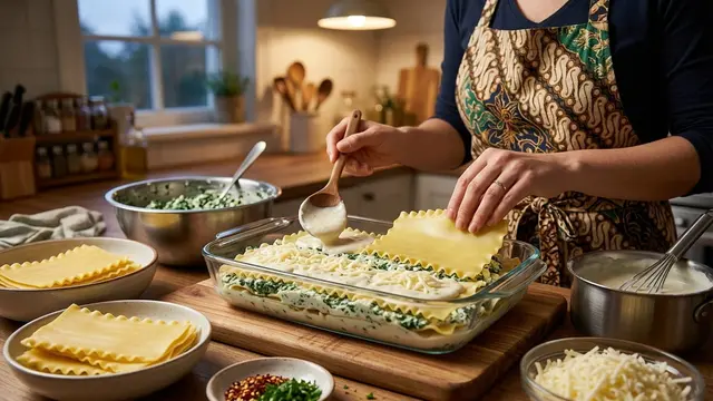 Resep Lasagna Bayam Pedas