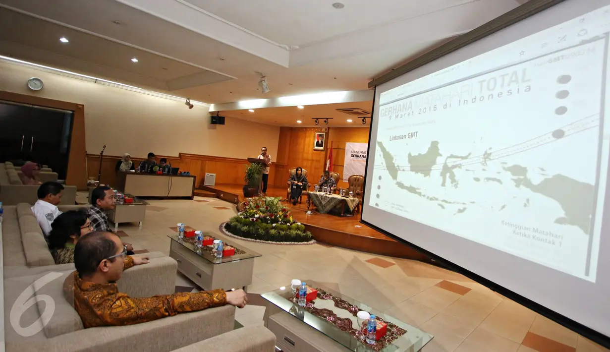 Suasana launching hitung mundur Gerhana Matahari Total di Jakarta, (14/1). Pada 9 Maret 2016, Indonesia akan melihat fenomena Gerhana Matahari Total. (Liputan6.com/Immanuel Antonius)
