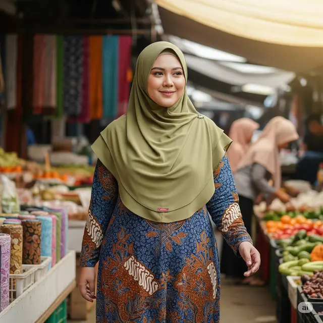 Gamis Batik Jumbo Katun Stretch