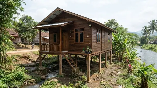 Model Rumah Desa 2 Kamar Tidur