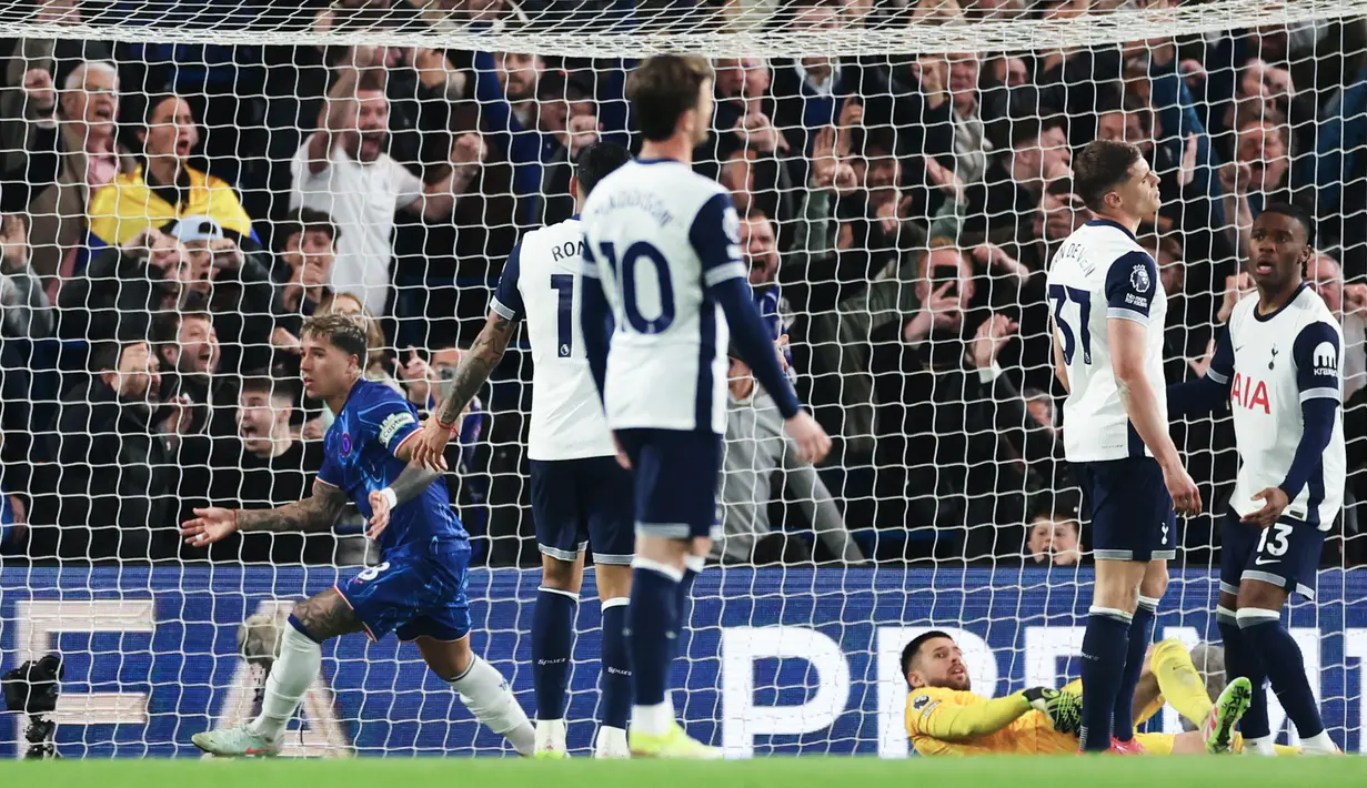 Gol semata wayang dalam laga ini dicetak oleh Enzo Fernandez. (AP Photo/Ian Walton)