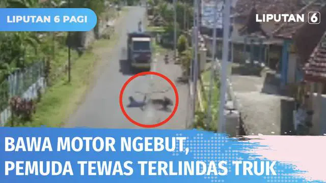 VIDEO: Terpeleset dan Terjatuh ke Aspal, Pemuda Tewas Terlindas Truk