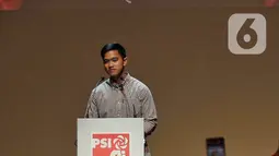 Dalam pidatonya, Kaesang mengungkap alasannya terjun di dunia politik. (Liputan6.com/Angga Yuniar)