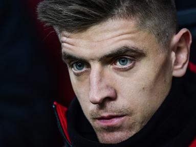 Baru saja bergabung Krzysztof Piatek langsung membuktikan diri dengan mencetak enam gol bagi AC Milan. (AFP/Miguel Medina)