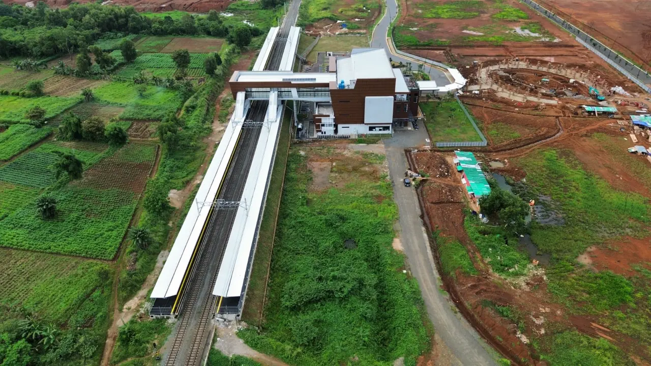 Pembangunan Stasiun Jatake merupakan bagian dari strategi penguatan layanan transportasi publik di kawasan penyangga Jakarta. (Foto: KAI)