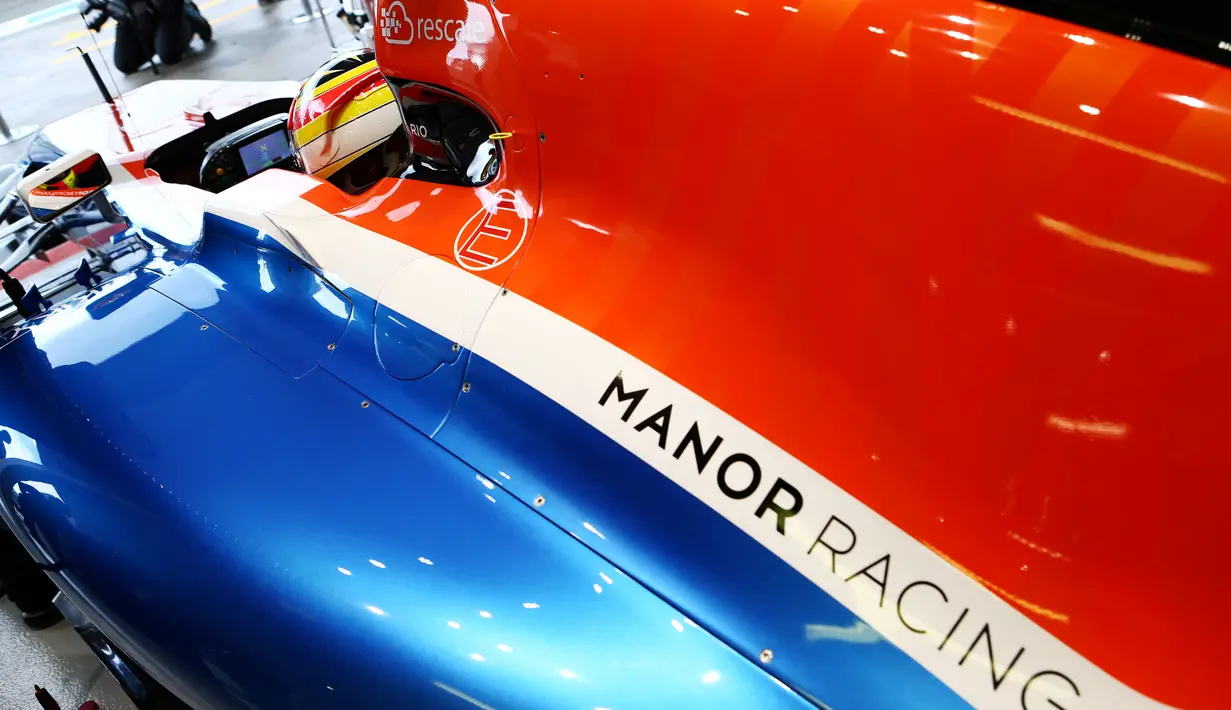 Mobil Rio Haryanto, MRT05, dibuat Manor Racing dengan sasis yang berbahan dasar komposit dengan penyangga aluminium berbentuk sarang lebah. (Bola.com/Manor Racing)
