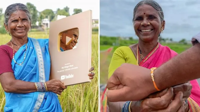 Nenek Milkuri Gangavva yang viral berkat channel 'My Village Show'/dok. Instagram @gangavva