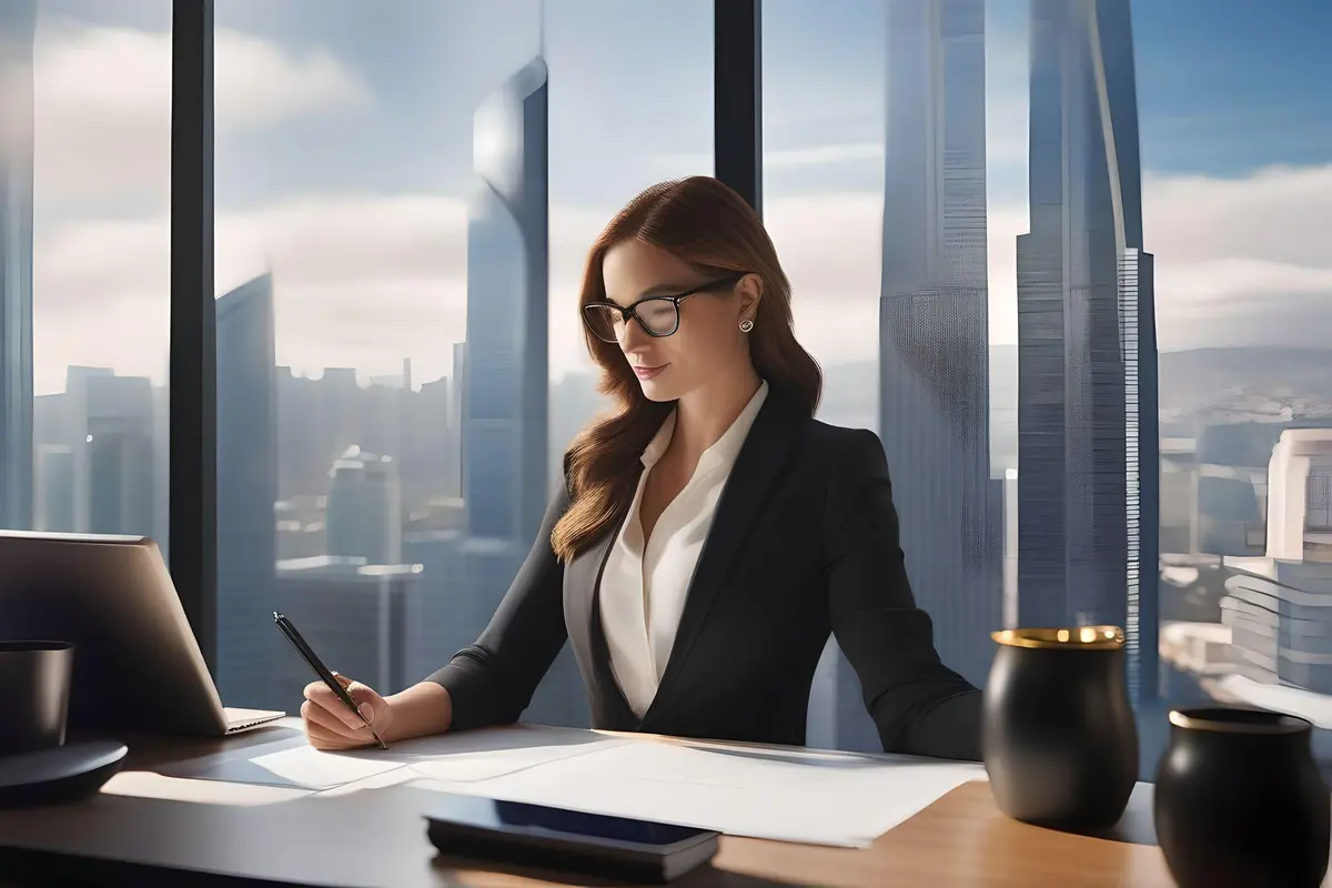 Ilustrasi CEO Perempuan/Wanita (Ilustrasi By AI)
