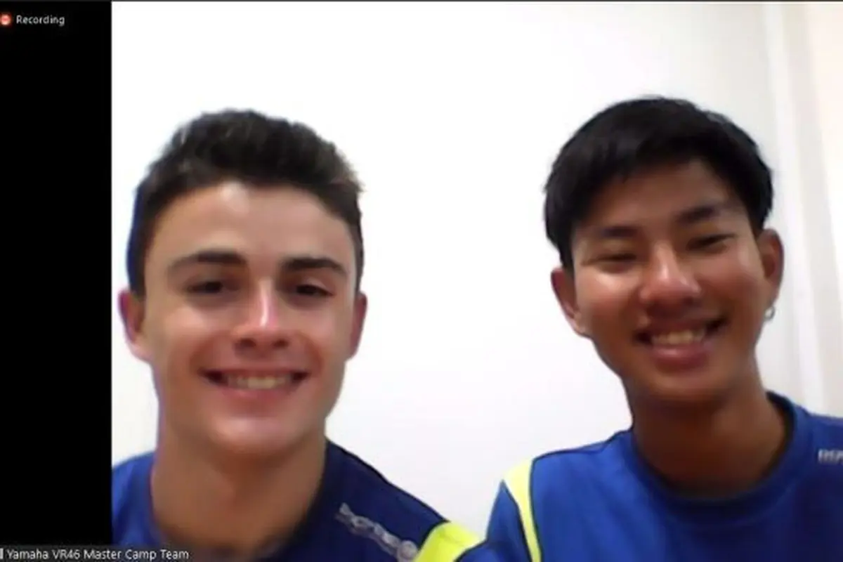 Manuel Gonzalez dan Keminth Kubo dari Yamaha VR46 Master Camp Team