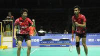 Ganda campuran Indonesia Tontowi Ahmad/Liliyana Natsir lolos ke final Dong Feng Citroen Badminton Asia Championships 2015 (Humas PP PBSI)