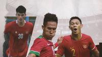 Elkan Baggott, Ryuji Utomo dan Andy Setyo. (Bola.com/Dody Iryawan)