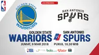 Jadwal NBA, Golden State Warriors Vs San Antonio Spurs. (Bola.com/Dody Iryawan)