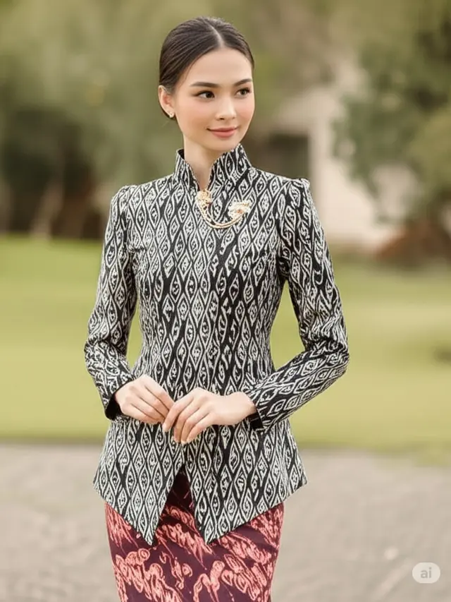 Kebaya Janggan Velvet & Bros Premium