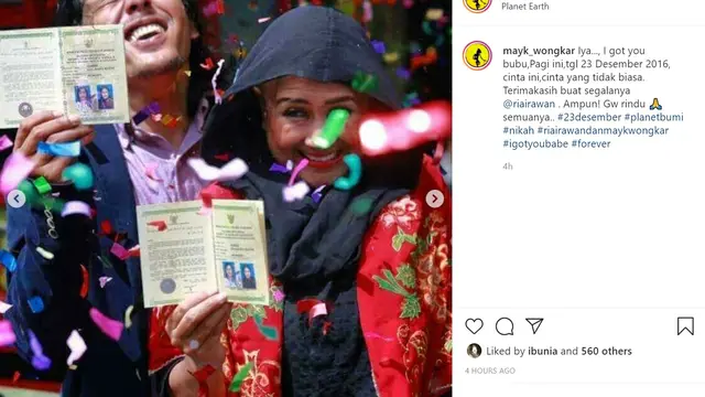 Ria Irawan - Mayky Wongkar (Foto: Instagram/@mayk_wongkar)