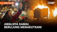 Aksi Damai Berubah Chaos, Demonstran Bulgaria Bentrok dengan Polisi