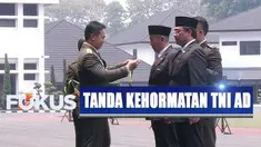 Prosesi penyematan penghargaan dipimpin langsung oleh KSAD Jenderal TNI Andika Perkasa.
