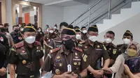 Wakil Kepala Kejaksaan Agung Setya Untung Arimuladi saat berkunjung ke Kejati Riau terkait wilayah bebas korupsi dan wilayah birokasi bersih melayani. (Liputan6.com/M Syukur)