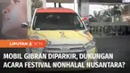 Mobil dinas Wali Kota Solo, Gibran Rakabuming terparkir di sebuah pusat perbelanjaan di Kota Solo. Tindakan itu dinilai warga sebagai bentuk dukungan dari Pemkot Solo atas terselenggaranya Festival Kuliner Pecinan Nusantara.
