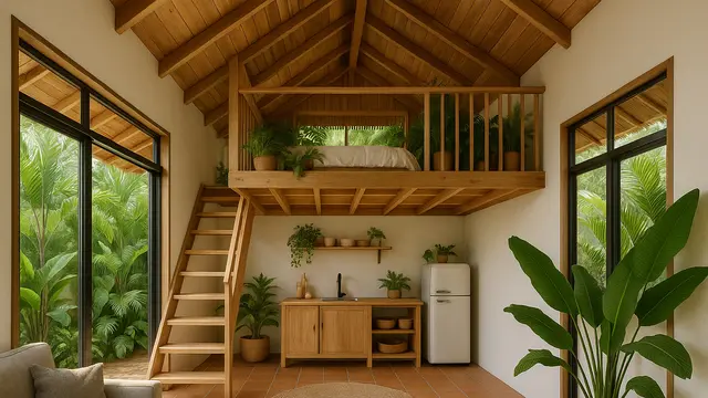 8 Model Rumah Kecil 3x6 dengan Mezzanine 2 Lantai Mini/Ilustrasi gambar oleh AI