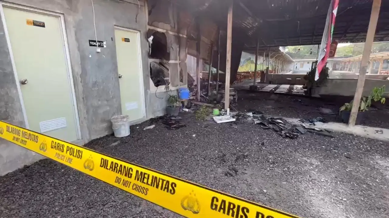 Lokasi warung mi dan babi tepi sawah di sukoharjo dibakar. (merdeka.com/arie sunaryo).