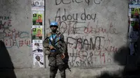 Penjagaa di pemilu Haiti. (Reuters)