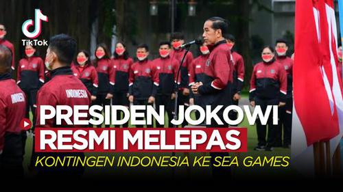 VIDEO TikTok Bola: Presiden Jokowi Resmi Melepas Kontingen Indonesia ke SEA Games 2021