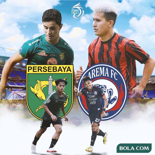 BRI Liga 1 - Duel Antarlini - Persebaya Surabaya Vs Arema FC