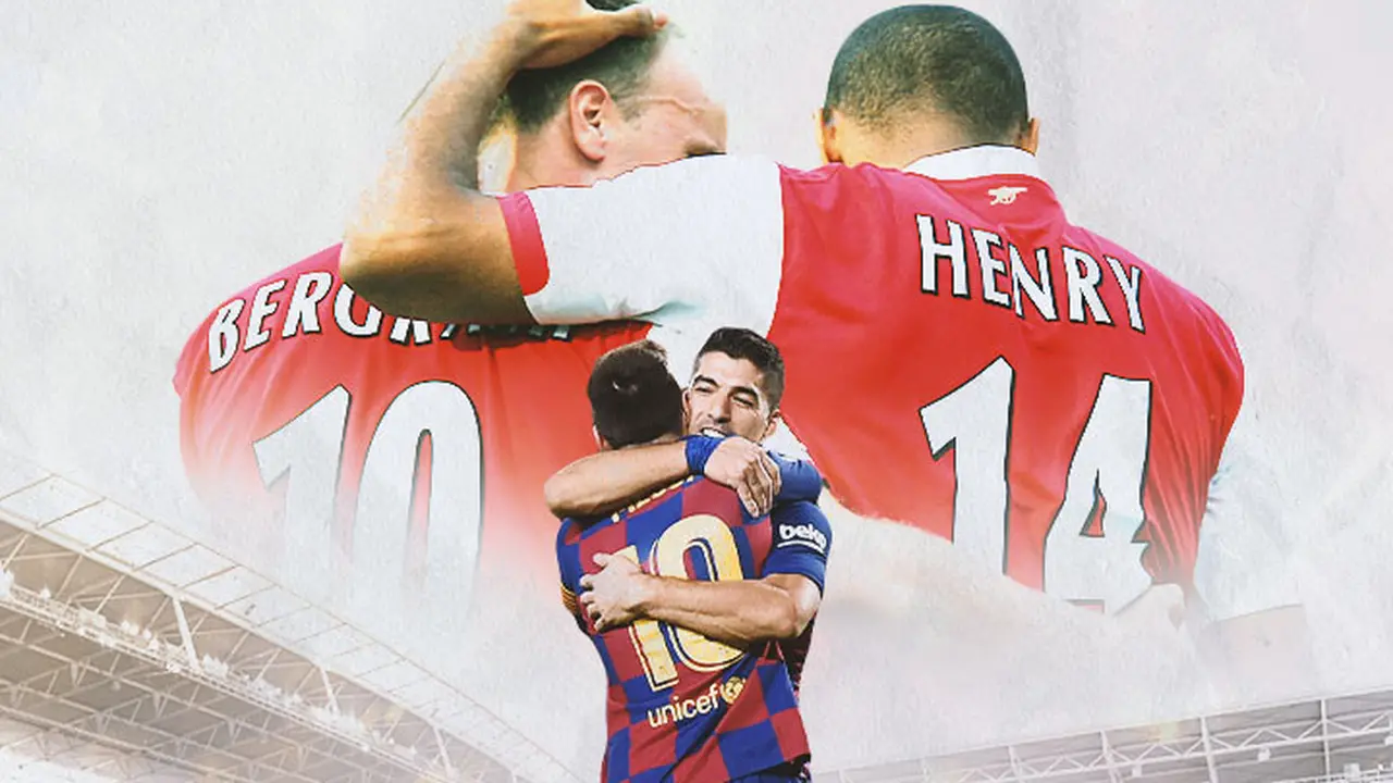 Ilustrasi - Thierry Henry & Dennis Bergkamp, Lionel Messi & Luis Suarez
