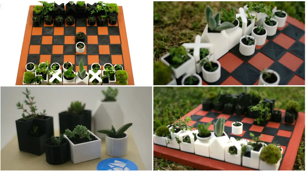 Saat Miniatur Tanaman jadi Bidak Catur 