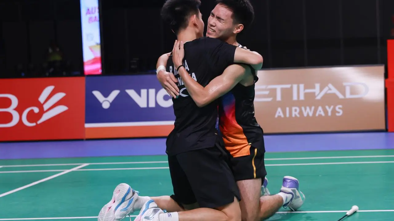Raymond Indra/Nikolaus Joaquin menjadi juara Australia Open 2025