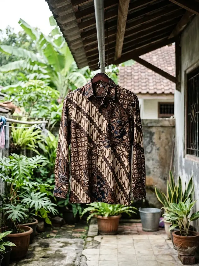 mencuci kemeja batik