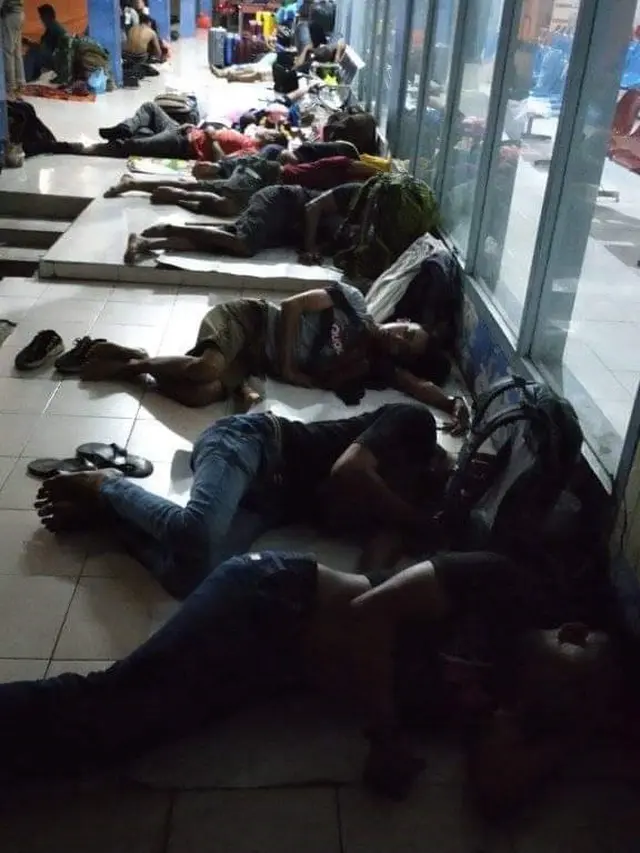 Sekitar 200 orang perantau asal Provinsi Gorontalo, kini terlantar di pelabuhan Ternate, Provinsi Maluku Utara. (Foto: Liputan6.com/Arfandi Ibrahim)