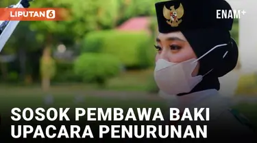 Ayumi Putri, Pembawa Baki saat Upacara Penurunan Bendera