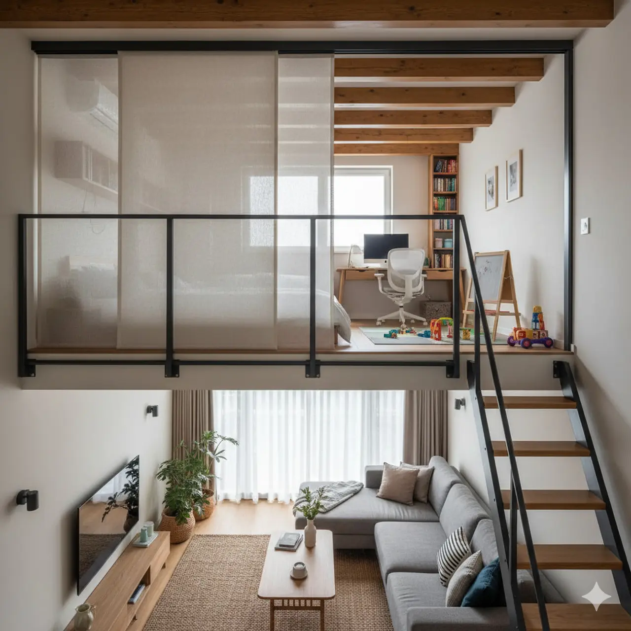 10 Inspirasi Rumah Mungil Mezzanine, Ciptakan Ruang Fungsional dengan ...