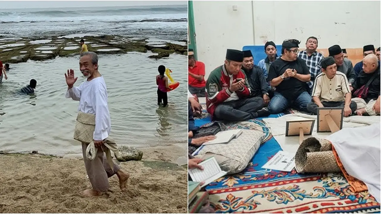 Komedian Nurul Qomar Meninggal Dunia, Ini 6 Potret Denny Cagur Melayat ke Rumah Duka