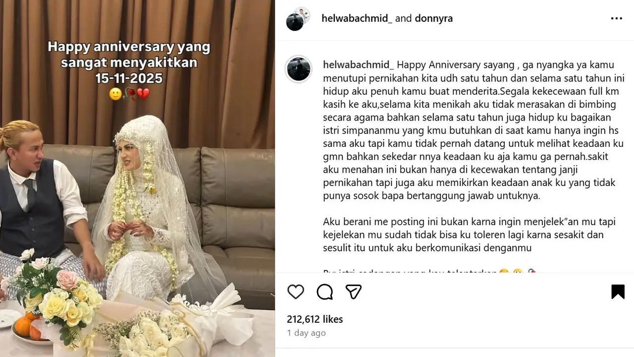 Unggahan Helwa Bachmid. (Instagram/ helwabachmid_)