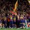 Hasil 2-0 tersebut membuat Barcelona tak terkejar di puncak klasemen sementara dengan raihan 91 poin atau terpaut 14 angka dari Real Madrid dalam tiga laga tersisa. (AFP/Josep Lago)