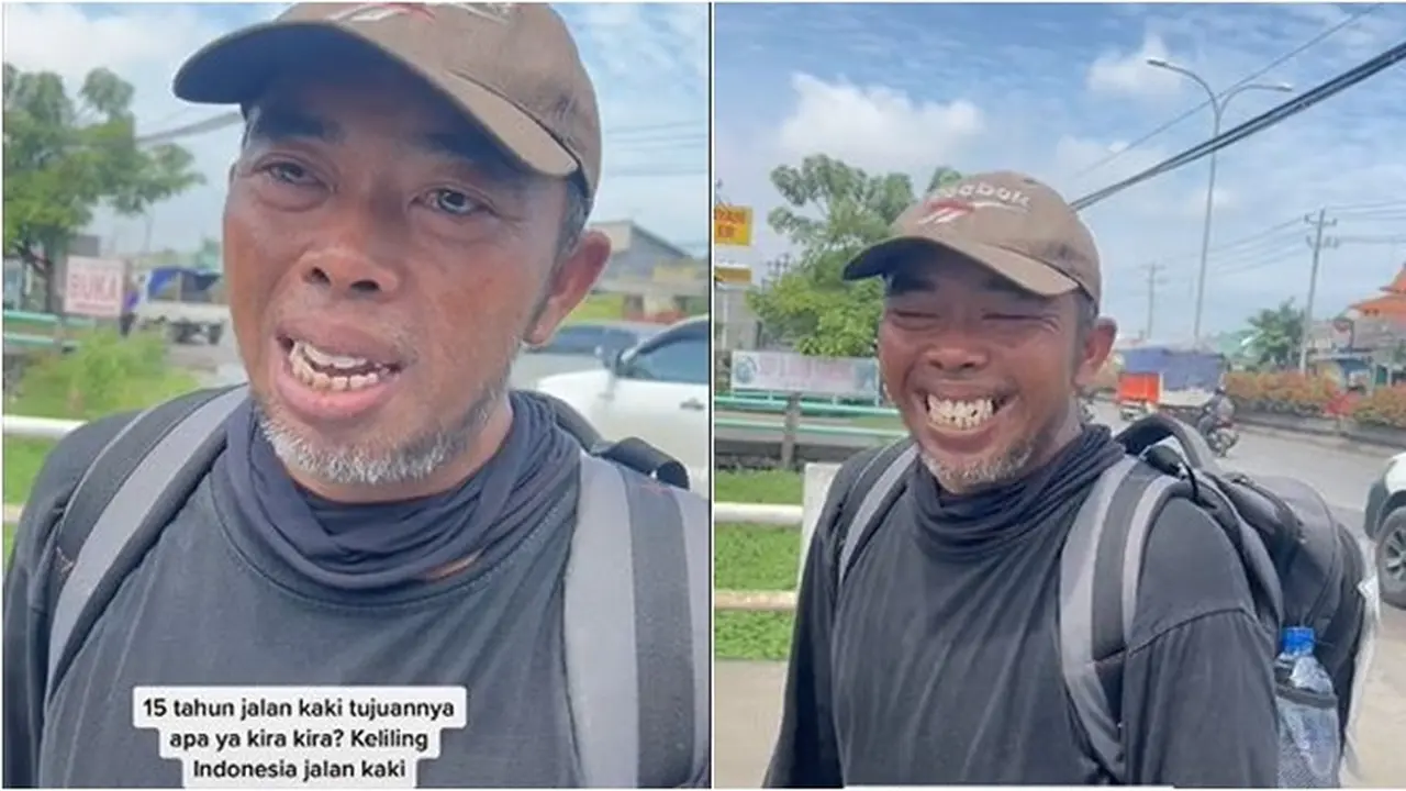 15 Tahun Jalan Kaki Keliling Indonesia, Pria Musafir Ini Punya Tujuan yang Mulia
