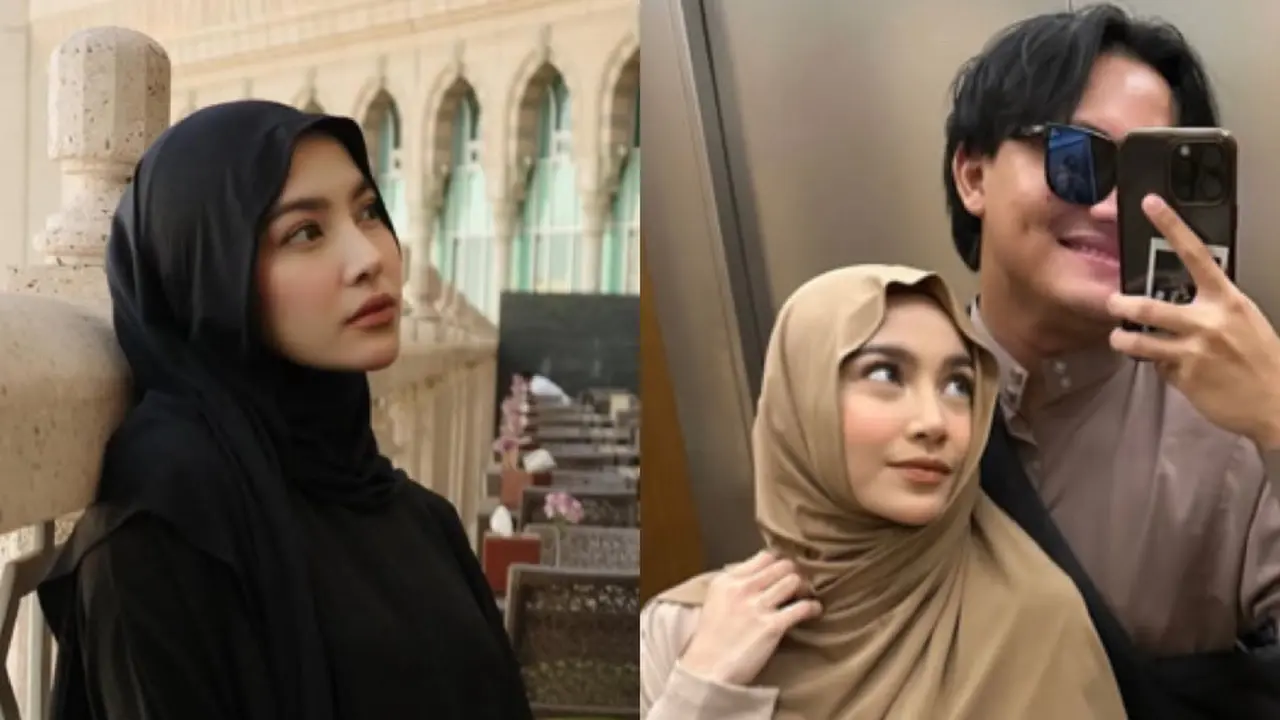 Gaya Kerudung Meleyot ala Mahalini saat Umrah