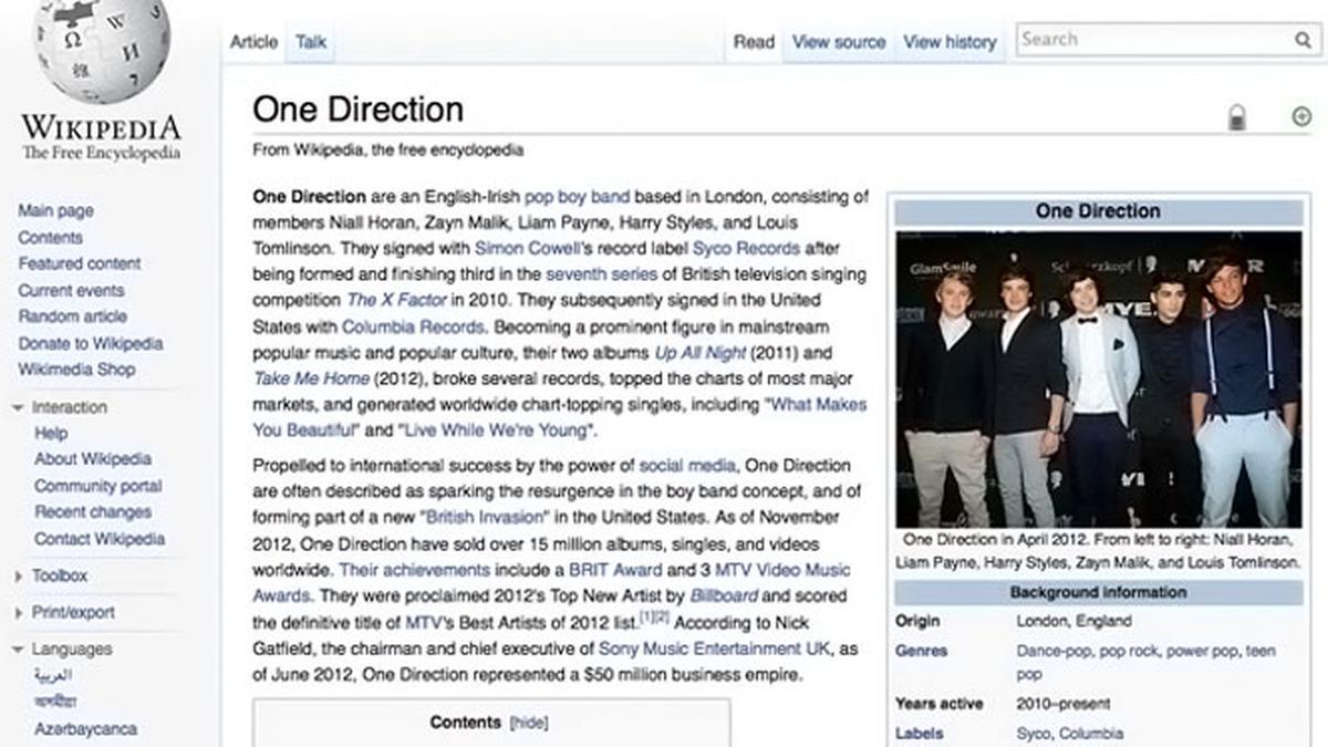 One Direction Paling Dicari di Internet 2012 - ShowBiz ...
