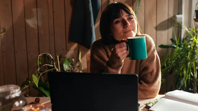 illustrasi wanita mindfulness