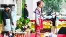Presiden Joko Widodo atau Jokowi (depan) saat upacara Peringatan Detik-Detik Proklamasi Kemerdekaan Republik Indonesia di Istana Merdeka, Jakarta, Senin (17/8/2020). Peringatan dalam rangka HUT ke-75 Kemerdekaan RI kali ini mengusung tema "Indonesia Maju". (Foto: Biro Pers Sekretariat Presiden)